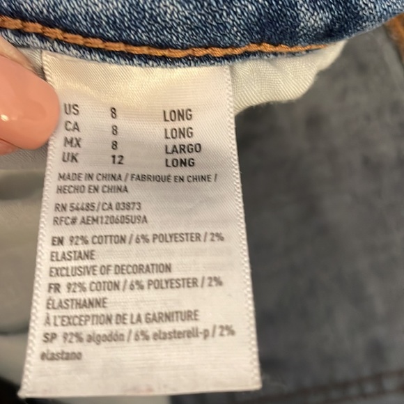 AMERICAN EAGLE Super Stretch X Highest Rise Jegging Jeans Size 8 Long - Picture 7 of 8